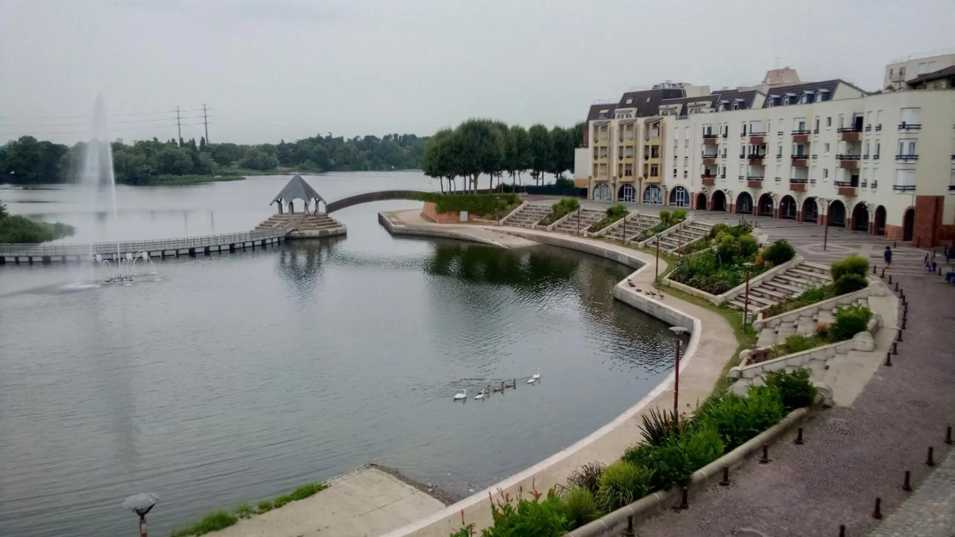 Vue Exceptionnelle Sur Le Lac Créteil Frankrig